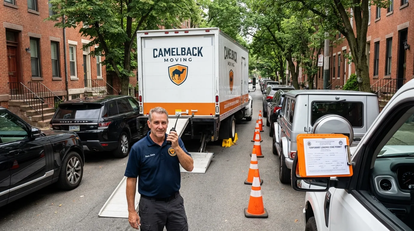 City street loading permit setup in Norwood, PA