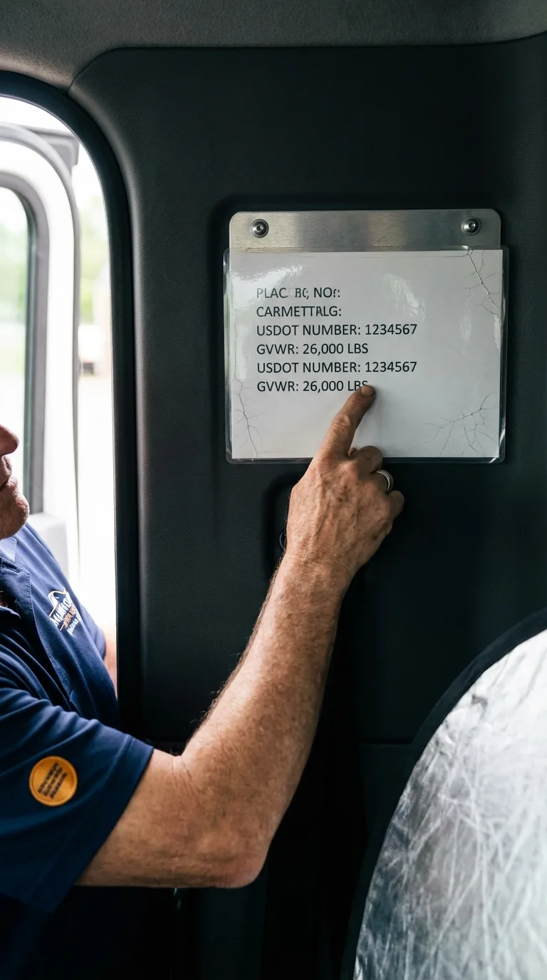 USDOT licensing placard verification in Norwood